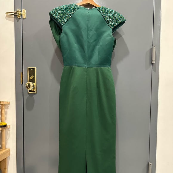Dorian Ho Green Beaded Gown - Picture 2 of 4
